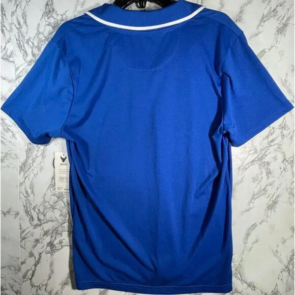 Company 81 Mens Polo Shirt Medium Blue air soft fabric - Picture 3 of 11